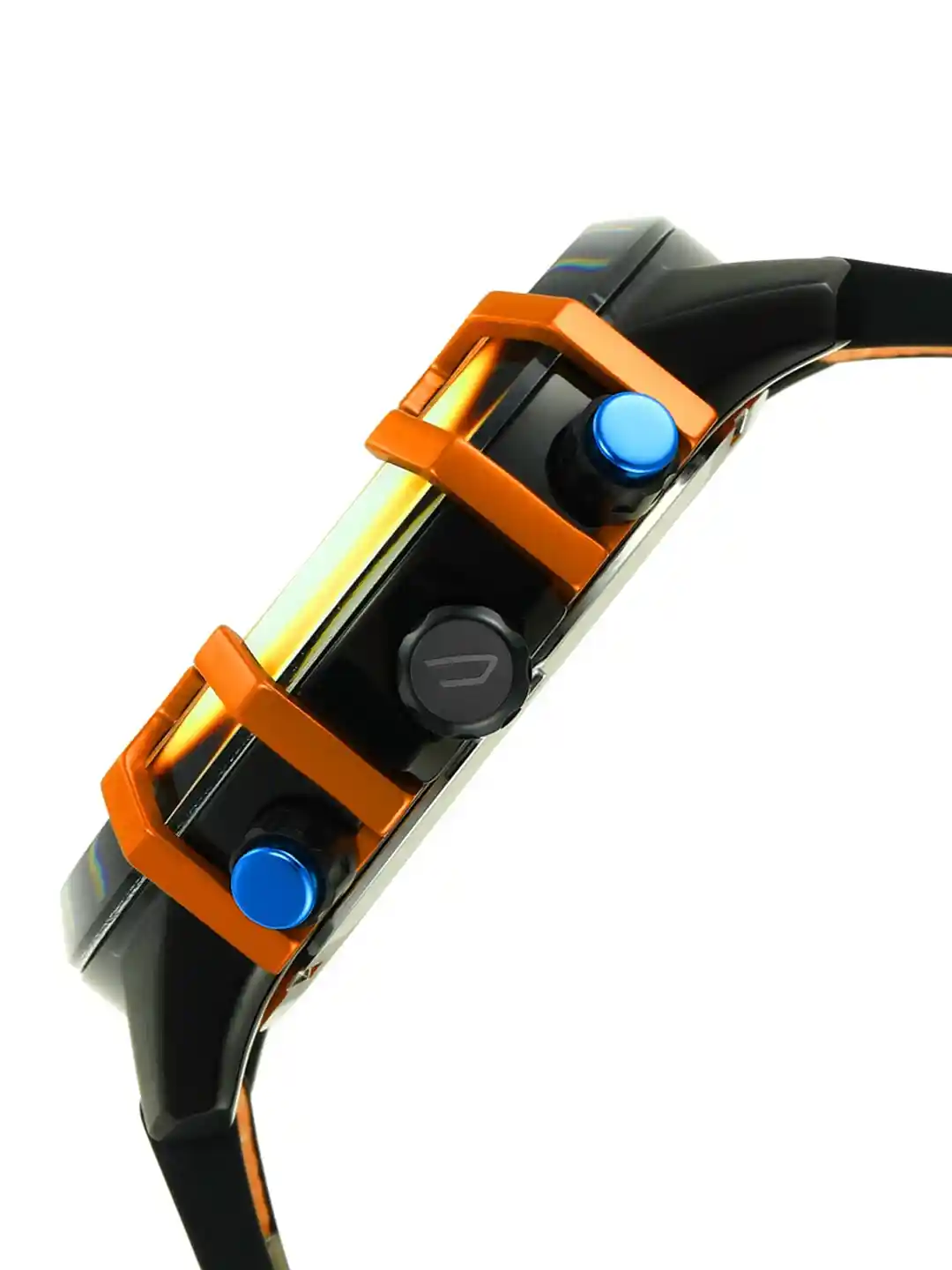 Buy DIESEL Men Black Dial Orange Straps Analogue Watch DZ4562