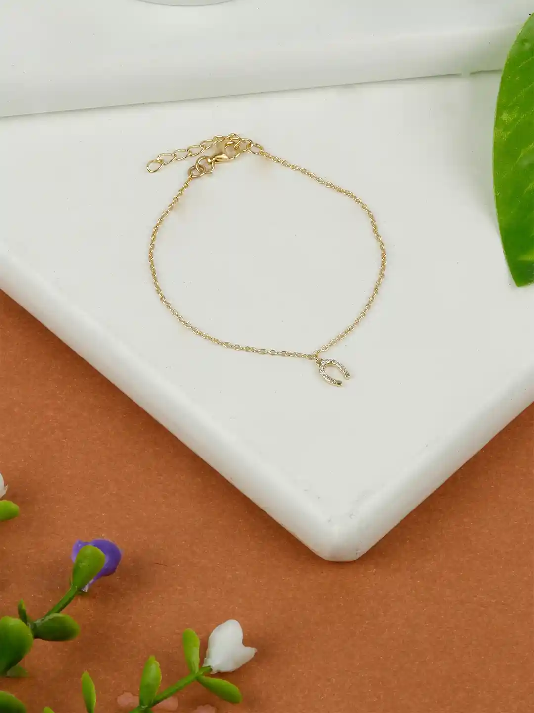 Buy GIVA Woman 925 Sterling Silver Gold-Plated Sparkling Horseshoe