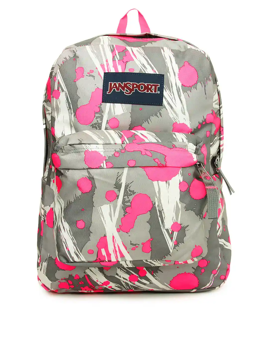 jansport backpack grey and pink Jansport Pink And Grey Backpack Buy Jansport Women Grey Pink Printed  Superbreak Backpack