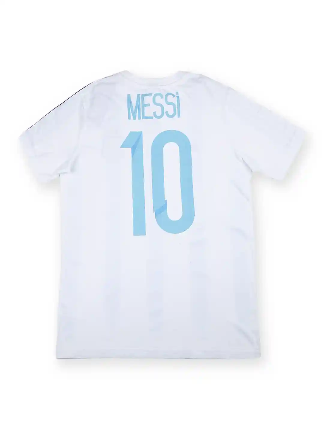 Buy ADIDAS Boys White Blue AFA MESSI Y Striped Jersey Pure Cotton