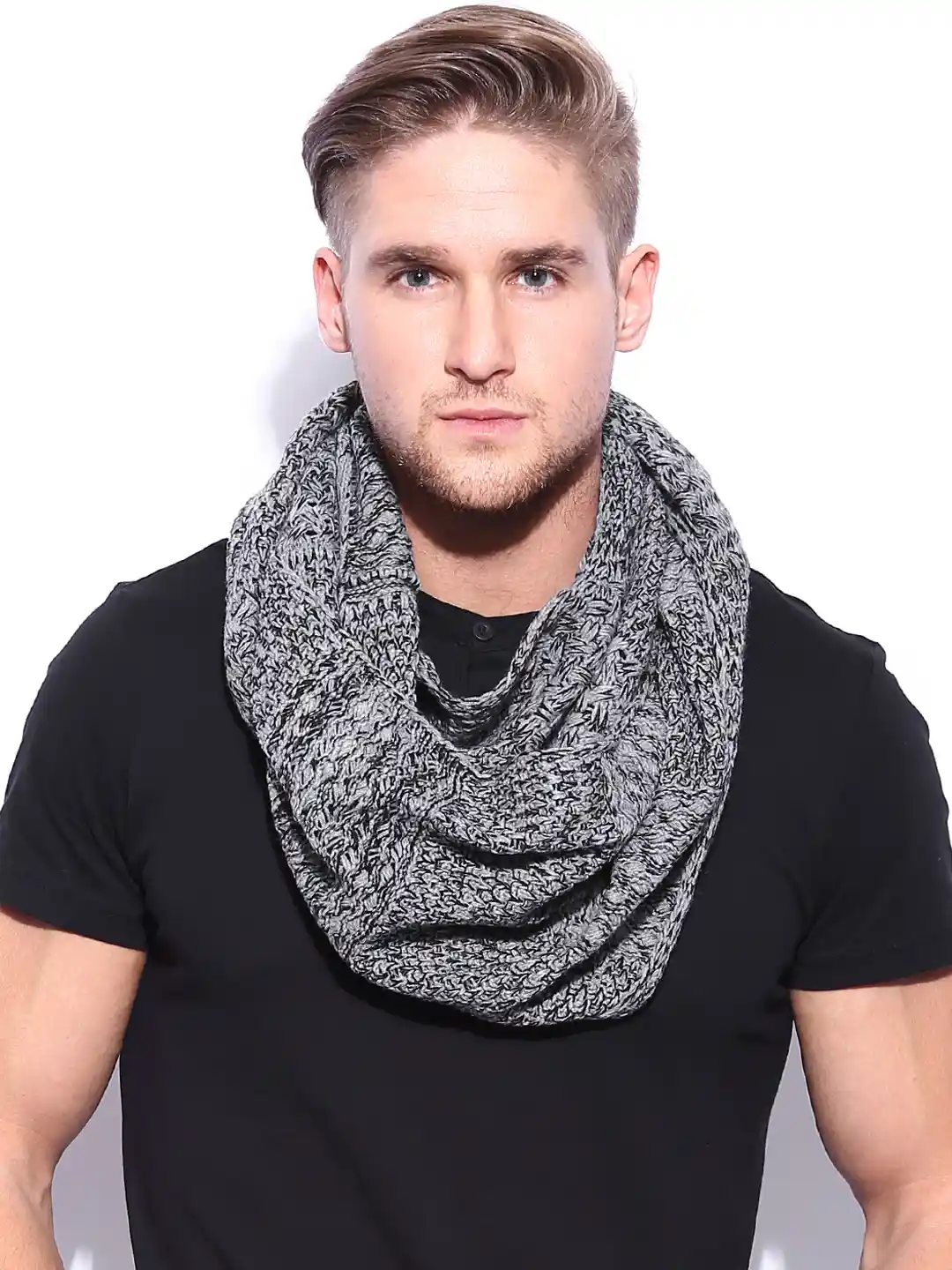 Buy New Look Men Grey Snood Scarves for Men 653056 Myntra