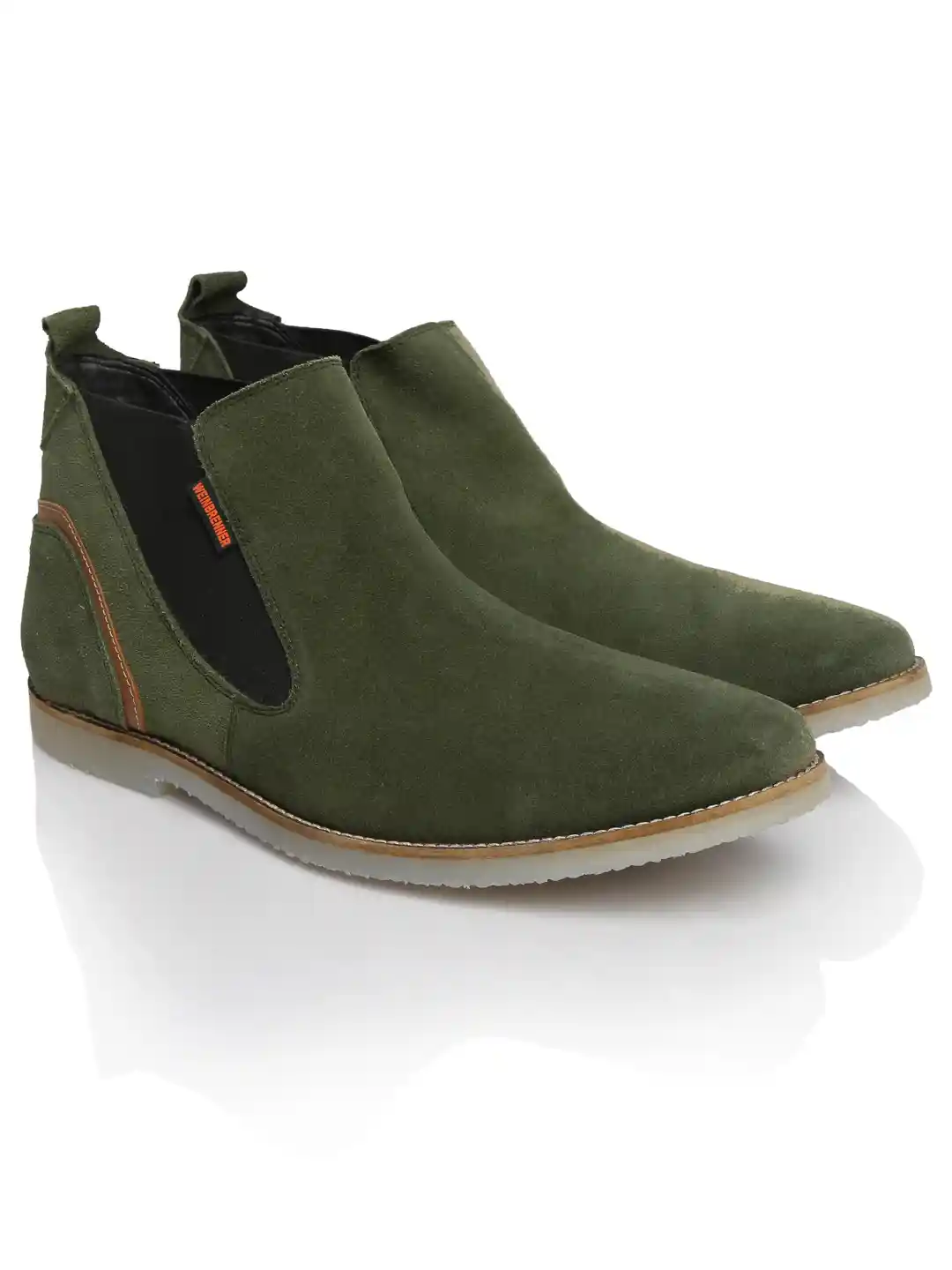 Buy Weinbrenner By Bata Men Olive Green Chelsea Boots Boots for