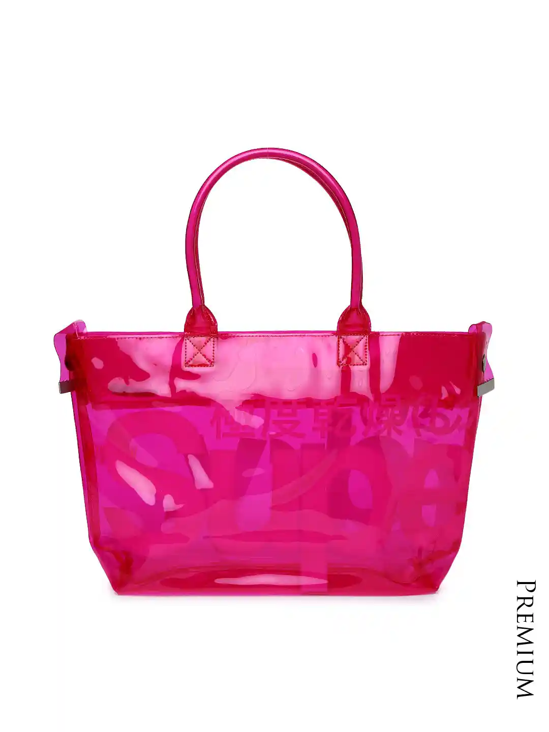 Leather Handbags Superdry Buy Superdry Transparent Pink Mini Whopper  Shopper Bag Handbags - Main Image