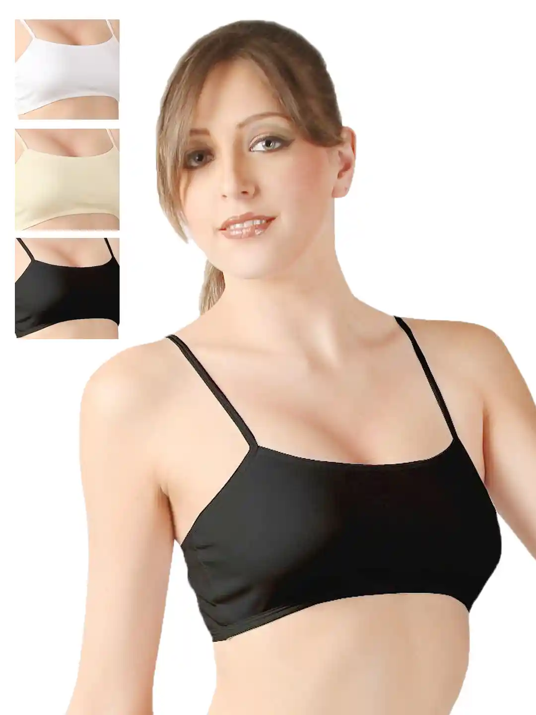 Buy Floret Pack of Non-Padded Non-Wired Double Layered Cotton - Main Image