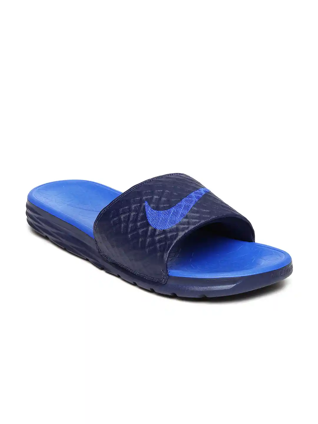 Buy Nike Men Blue Benassi Solarsoft Slide Flip-Flops Flip - Main Image
