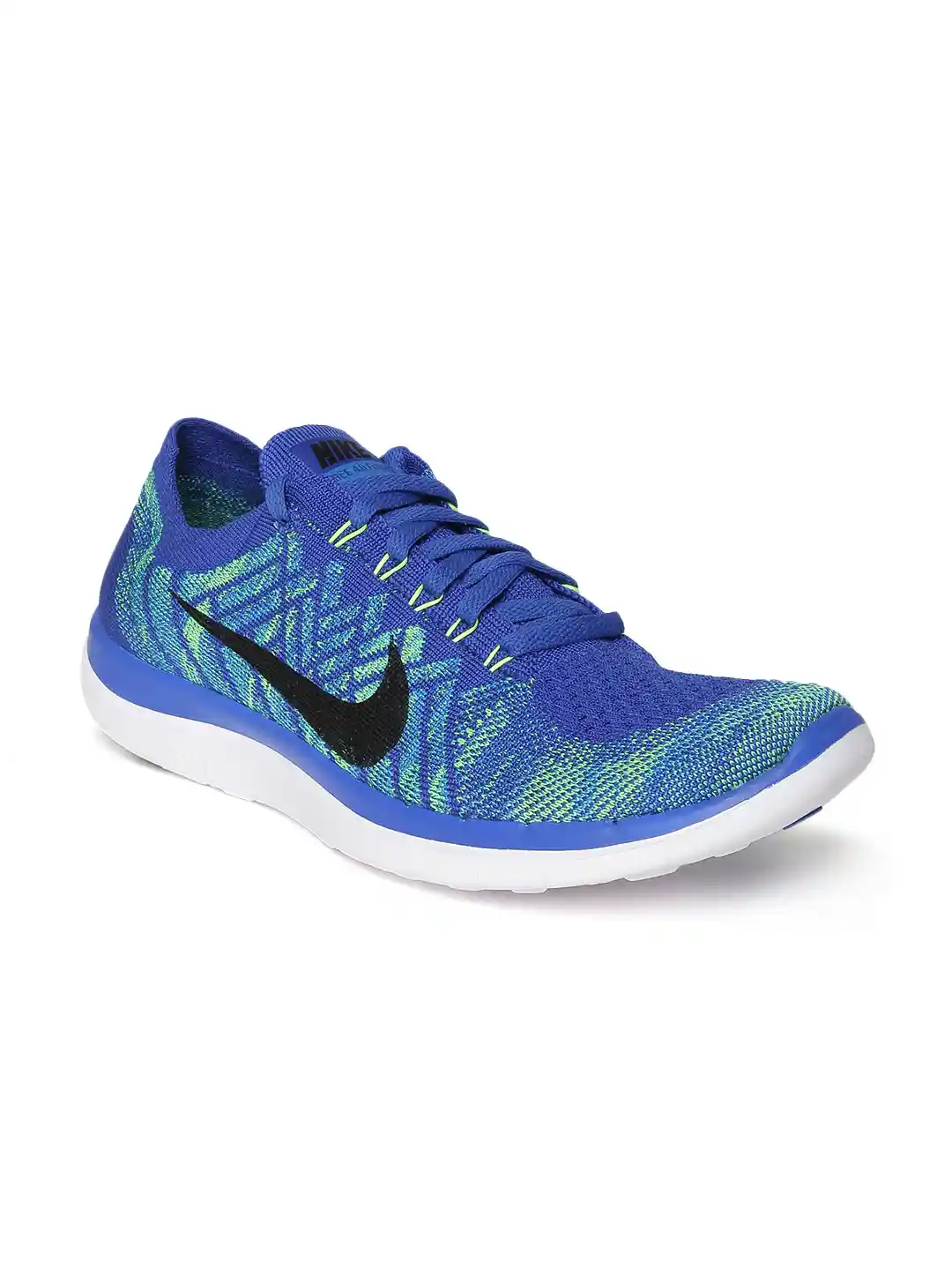 Buy Nike Men Blue Green Printed Free Flyknit Running Shoes