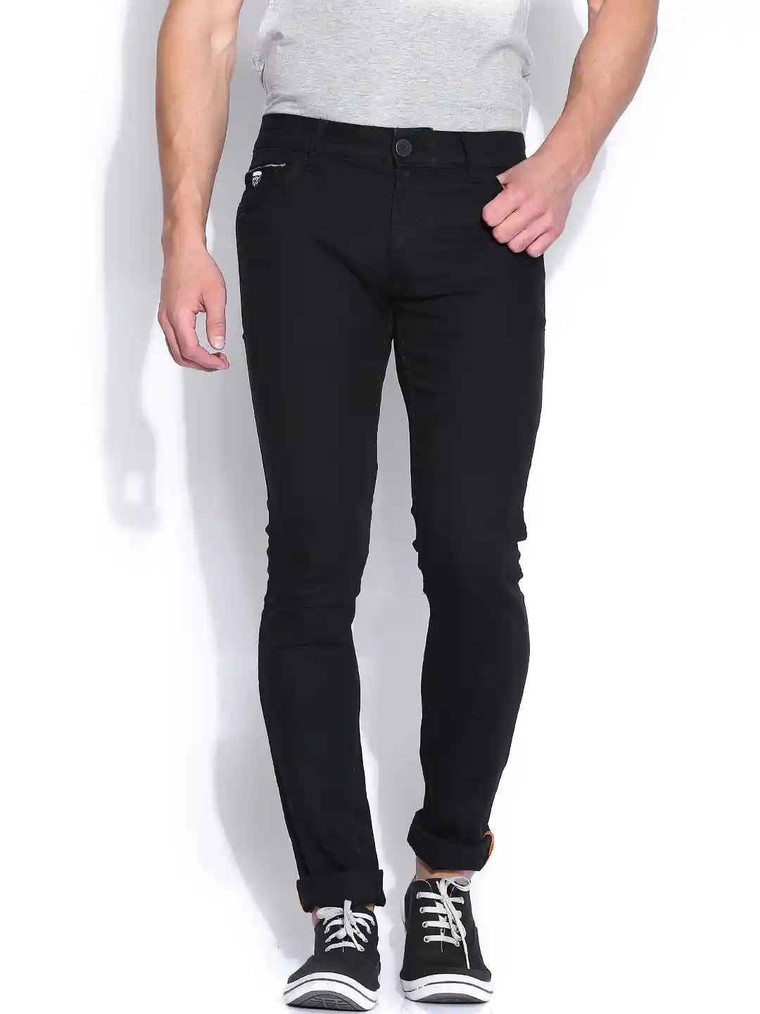 Buy John Players Jeans Black Low-Rise Super Skinny Fit Jeans