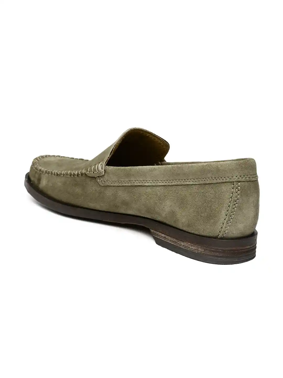 Buy Clarks Men Olive Green Suede Leather Loafers Casual Shoes