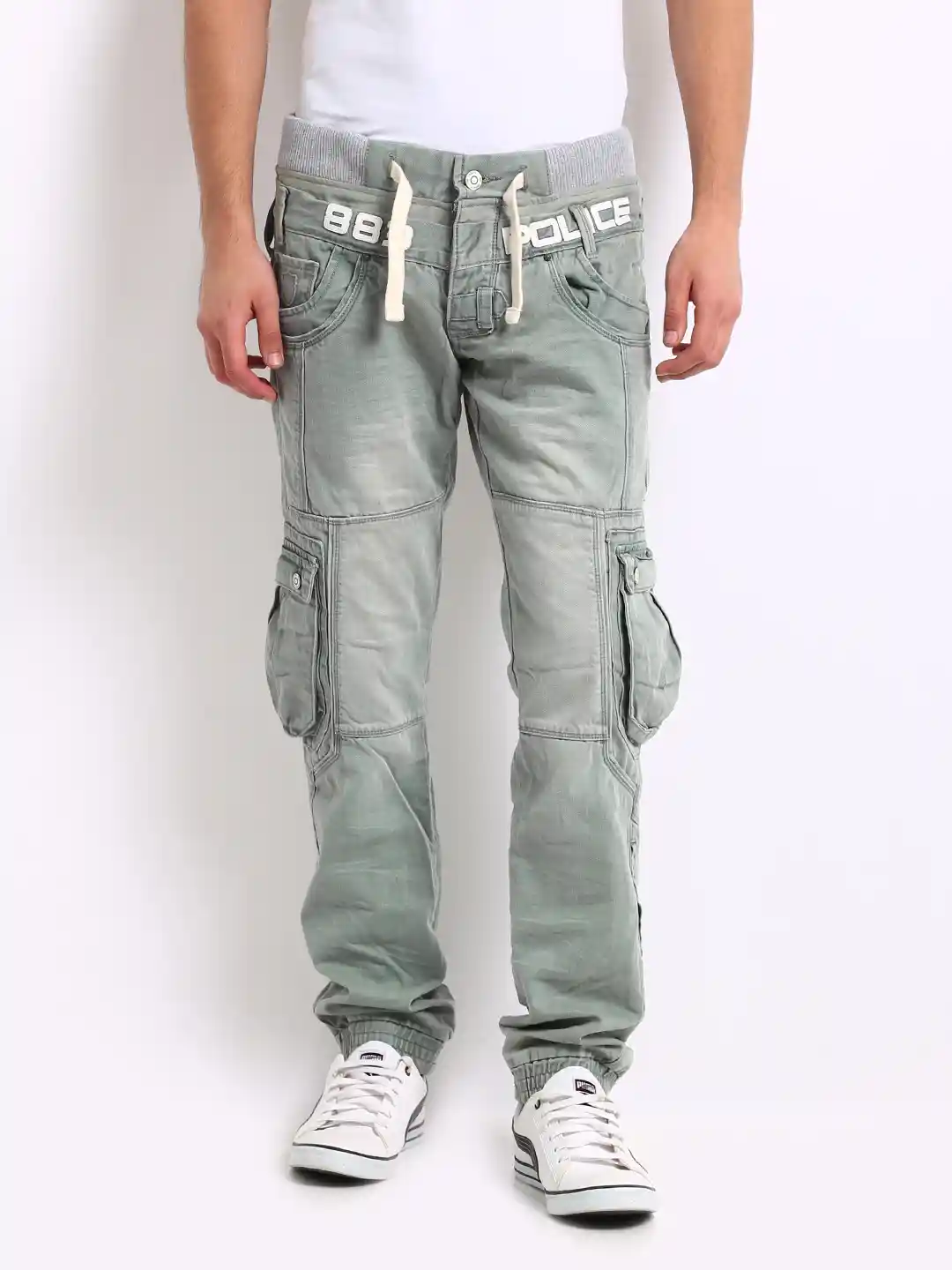 Cargo Pants Police 833 Jeans 883 Police Men Grey Grisso Cuffed