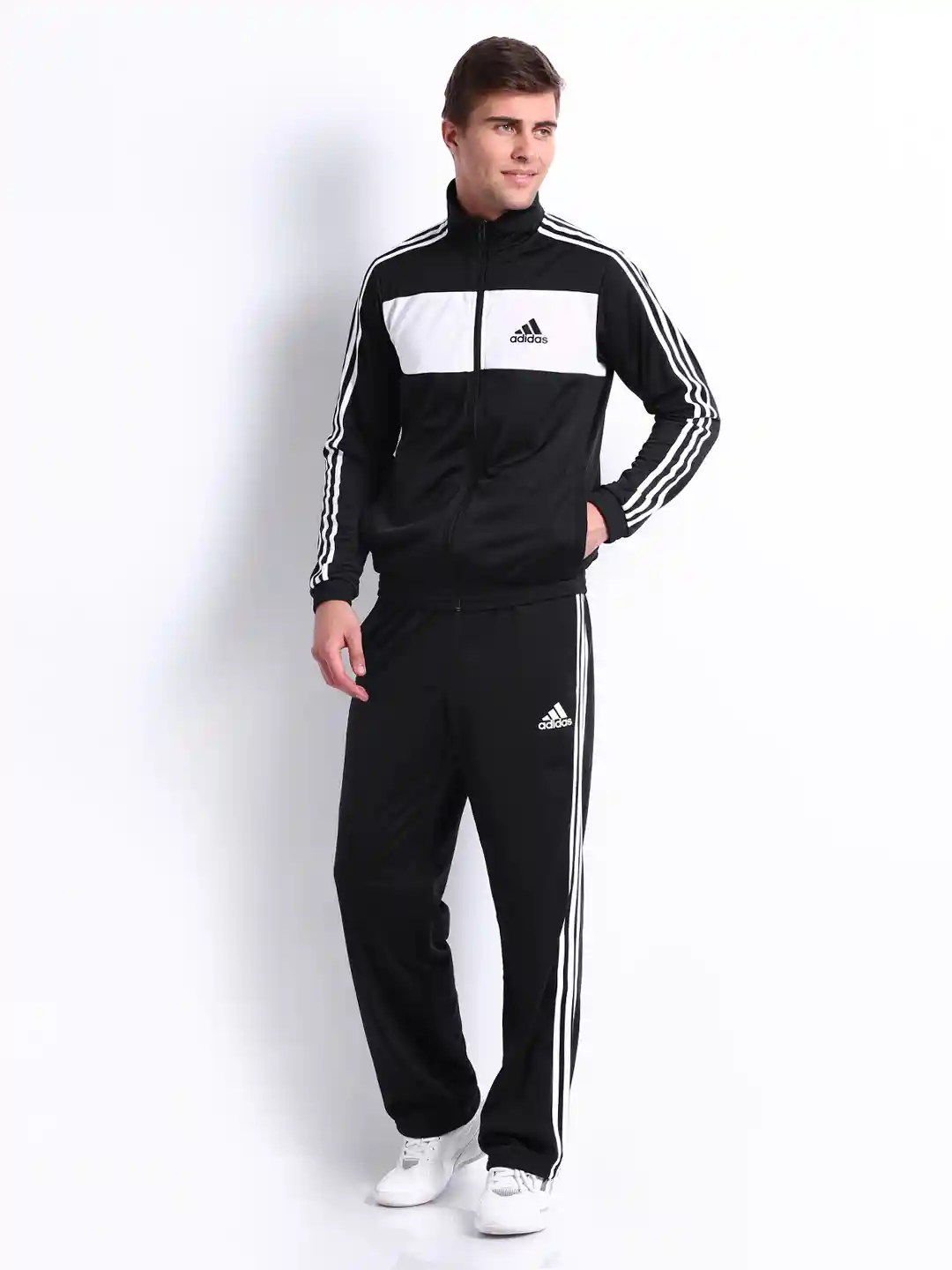 Buy ADIDAS Men Black White Tracksuit Tracksuits for Men 252838