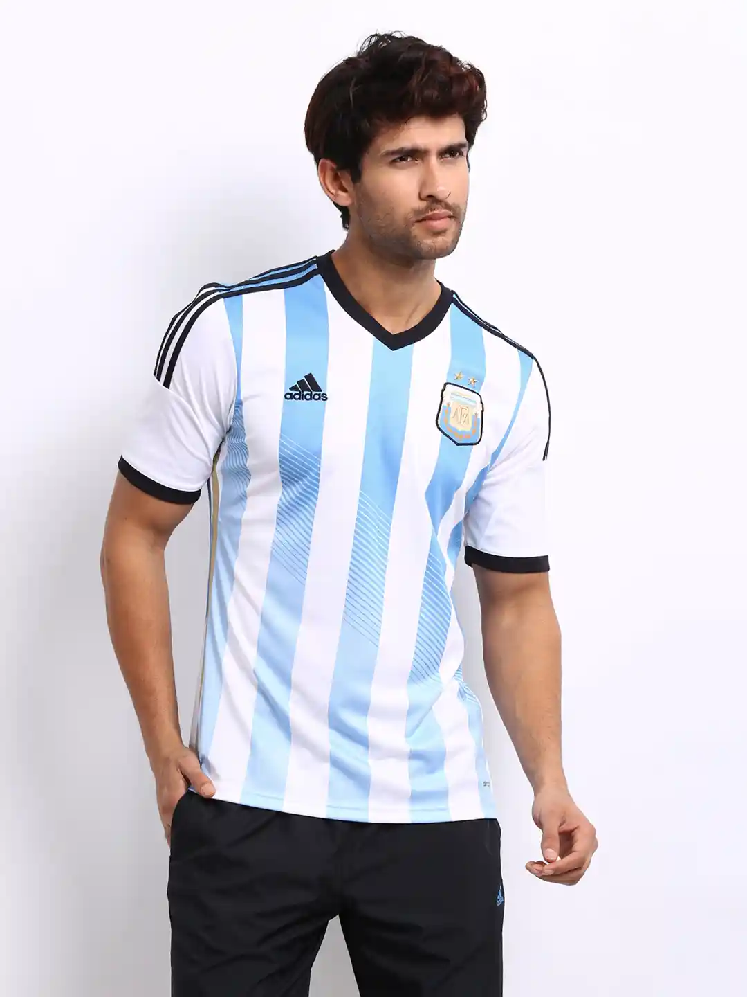 Buy ADIDAS Men Blue White Striped Argentina Football Jersey