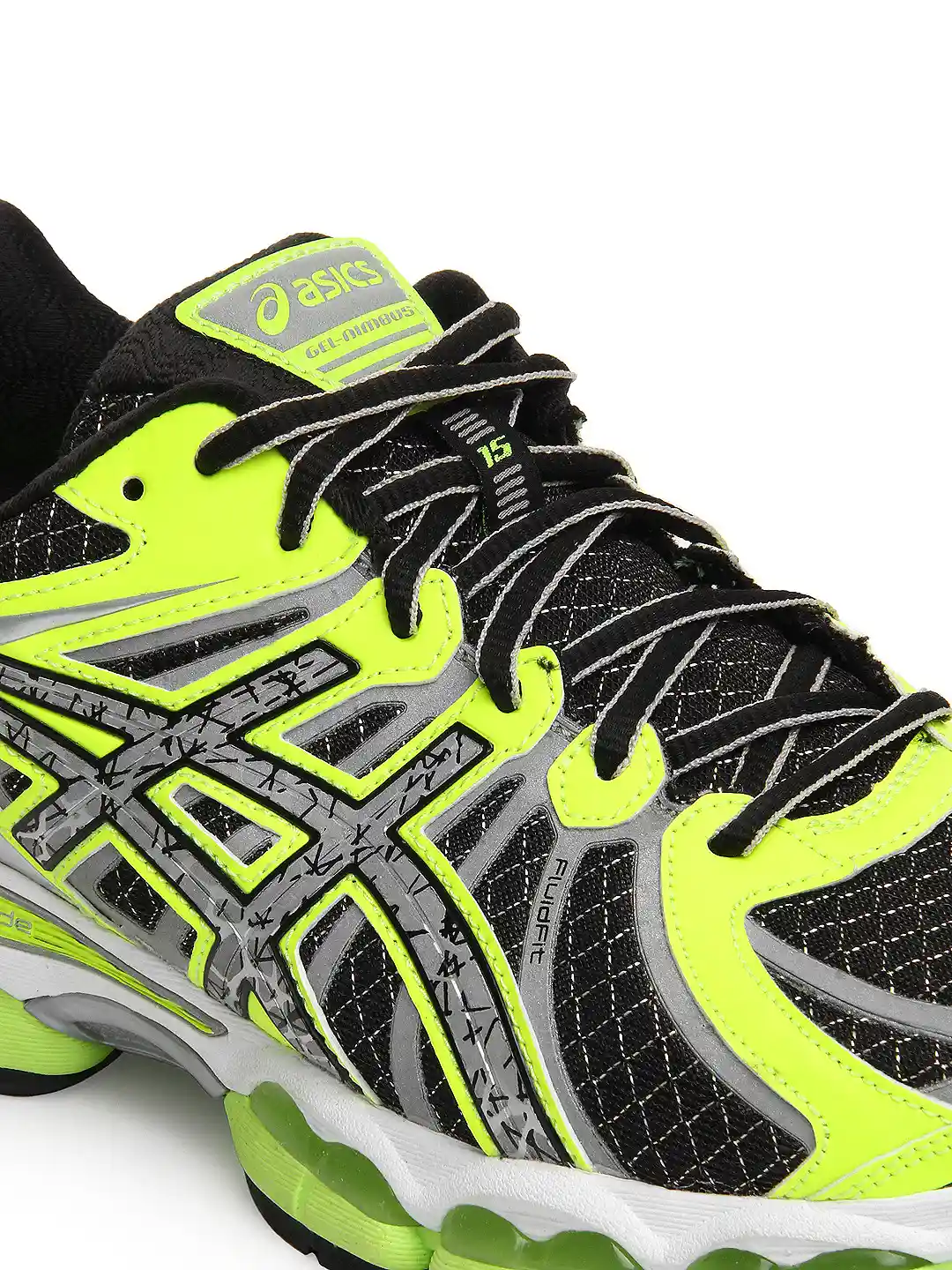 Buy Asics Men Neon Green Black Gel-Nimbus 15 LiteShow Sports