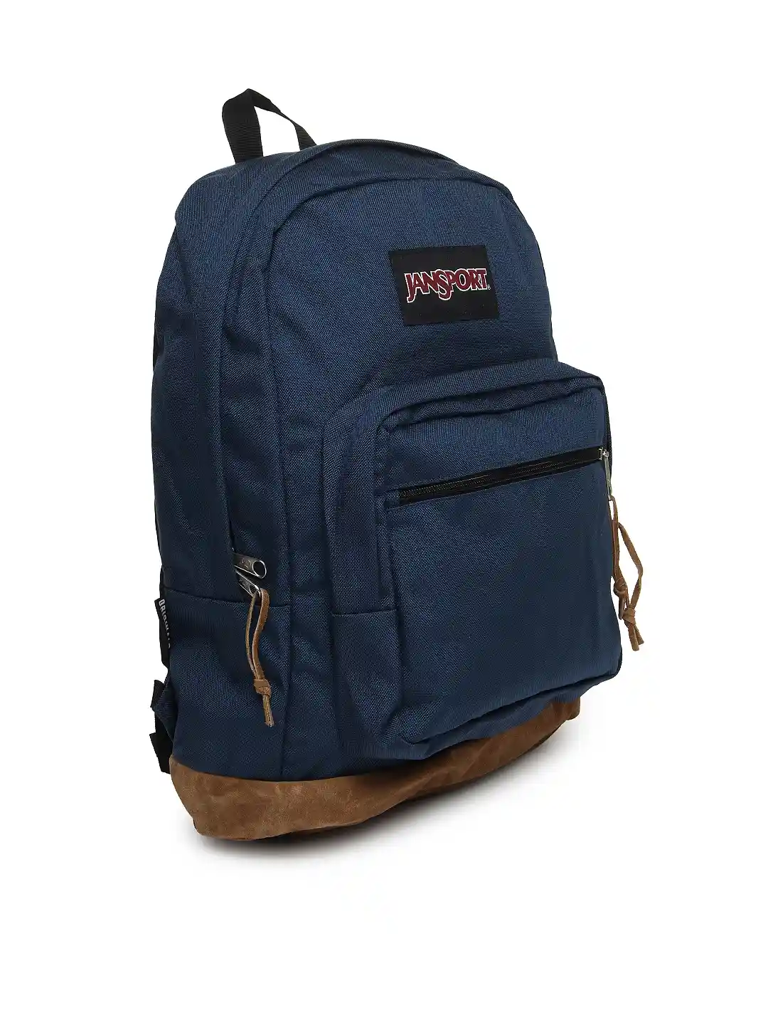 jansport backpack blue and brown Big Student Synthetic leather bottom and trims Vintage Jansport 80s Bags Blue