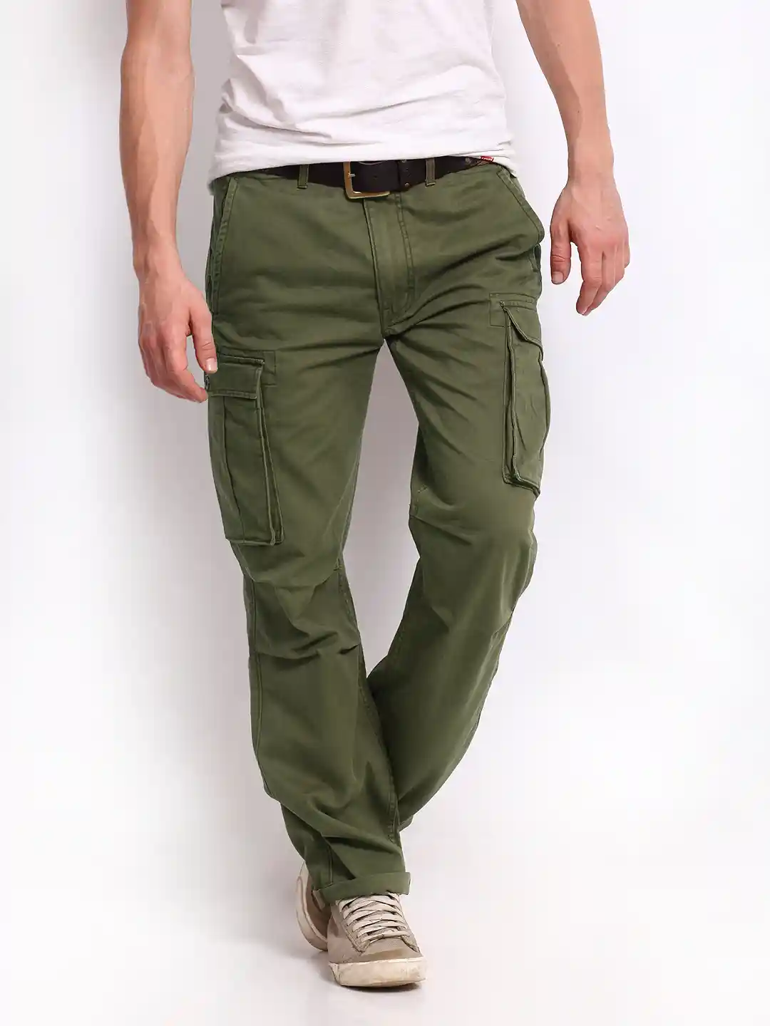 Cargo Pants For Men Green Buy Levis Men Olive Green Relaxed Fit