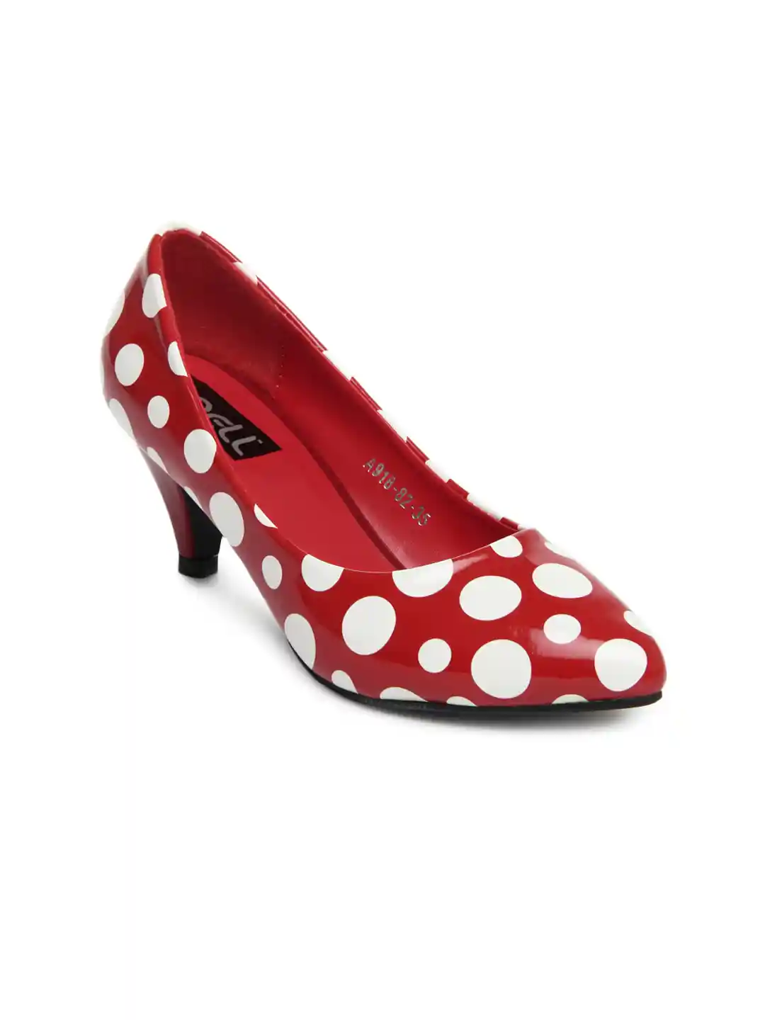 Buy Nell Women Red White Polka Dot Heels Heels for Women