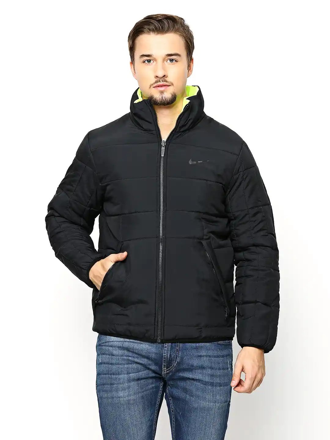 Buy Nike Men Black Neon Green AS EM NIKE ALLIANCE Reversible