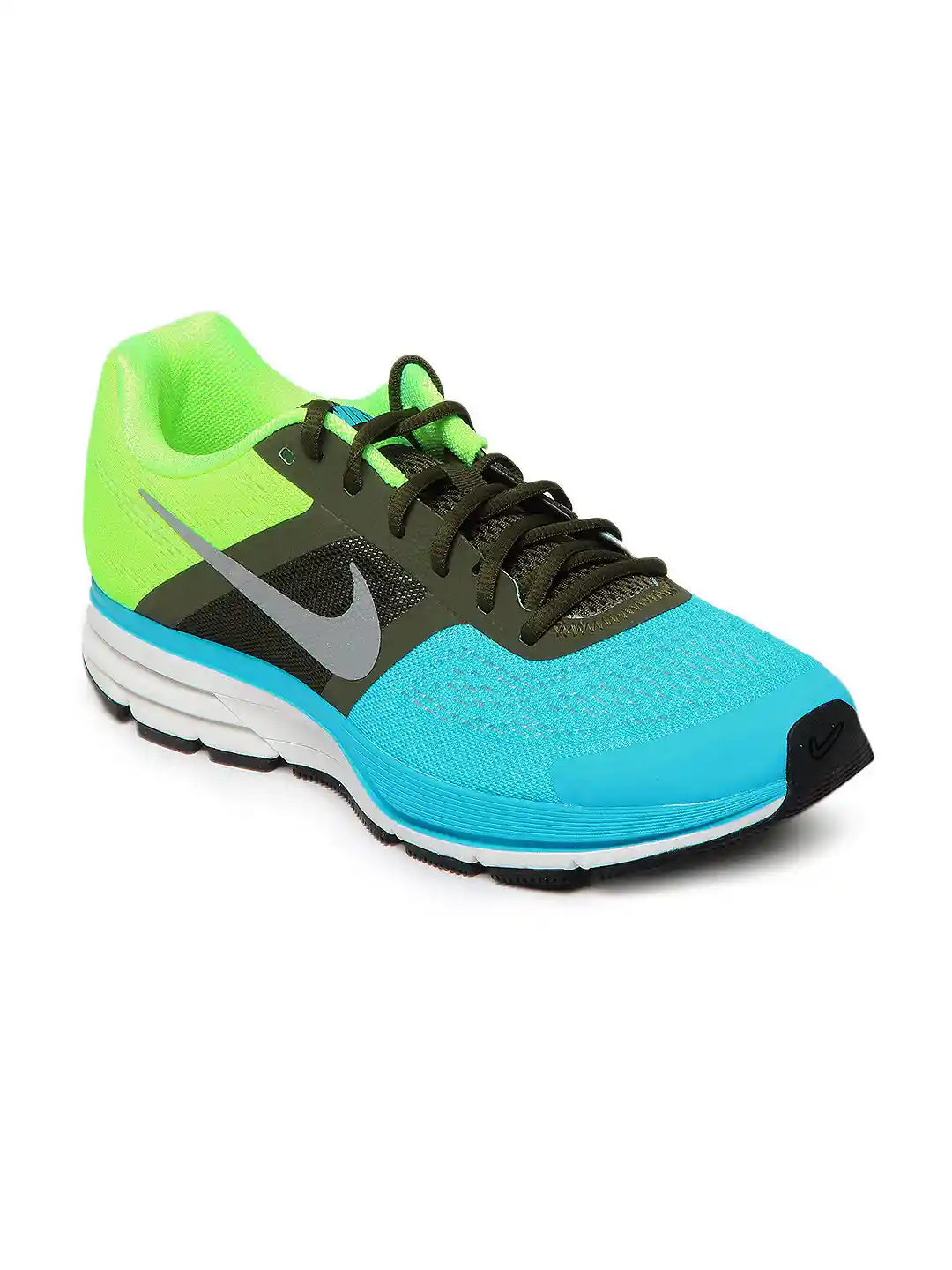 Buy Nike Men Blue Fluorescent Green Air Pegasus+ 30 Sports Shoes