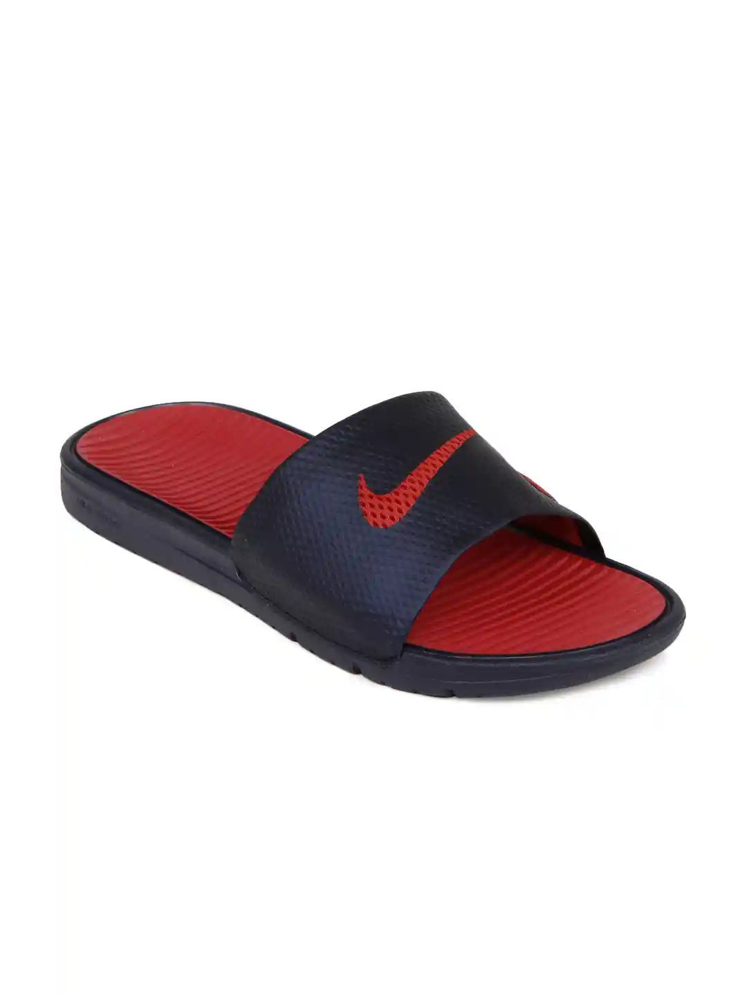 Buy Nike Men Navy Red Benassi Solarsoft Slide Flip Flops Flip