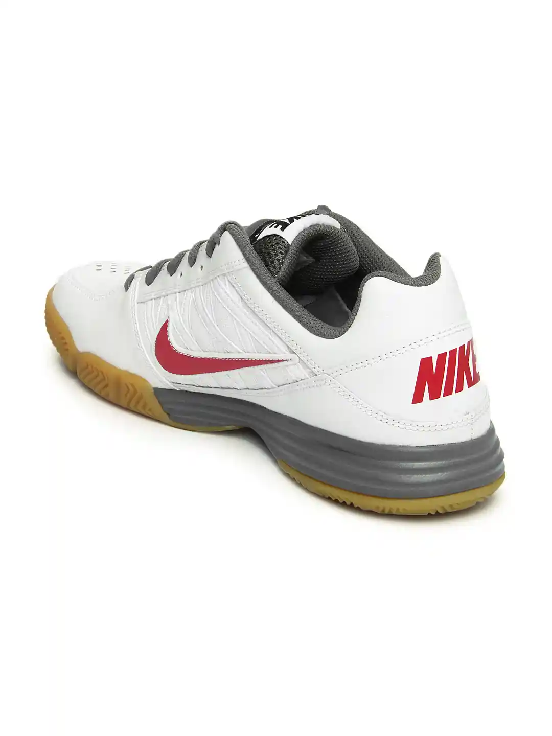 Buy Nike Men White Grey Court Shuttle V Sports Shoes Sports
