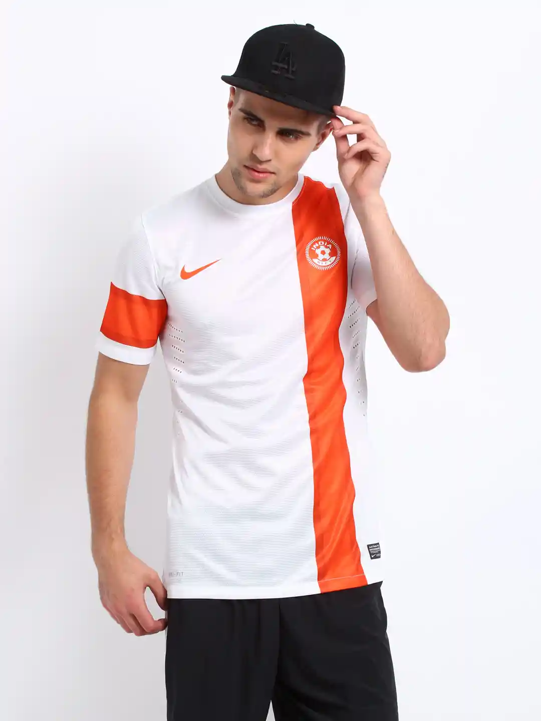Buy Nike Men White Orange India AIFF Jersey Tshirts for Men