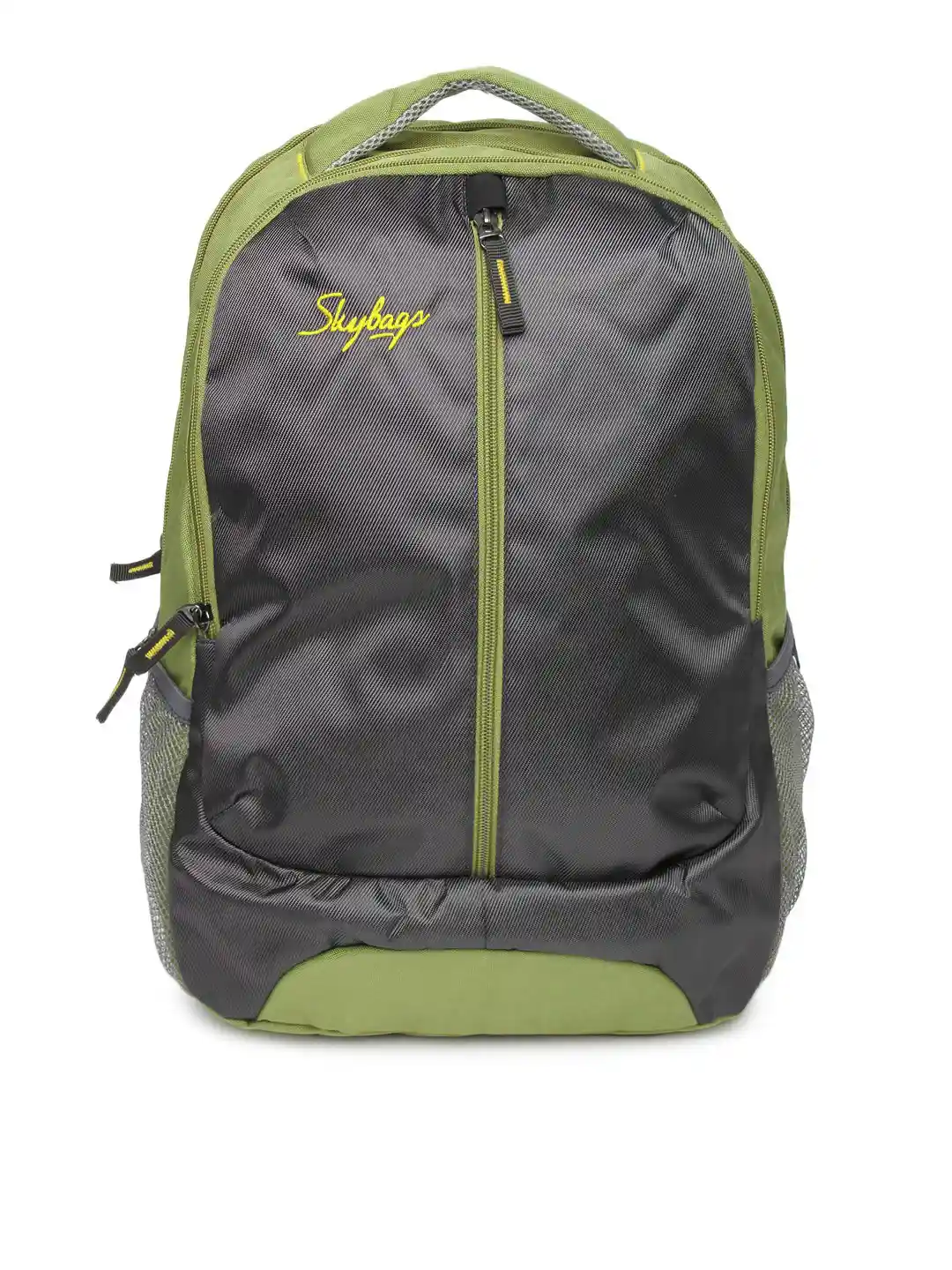 Skybags Unisex Grey Green Backpack with Rain Cover - Main Image