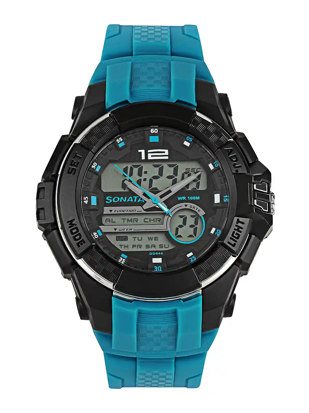 Sonata Ocean Series Men Black Analogue Digital Watch 77027PP02J
