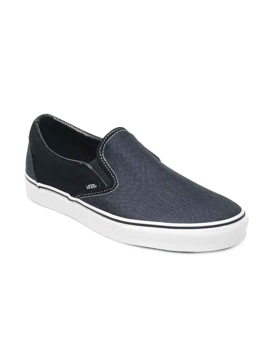 Buy Vans Men Blue Black Classic Slip-On Casual Shoes Casual