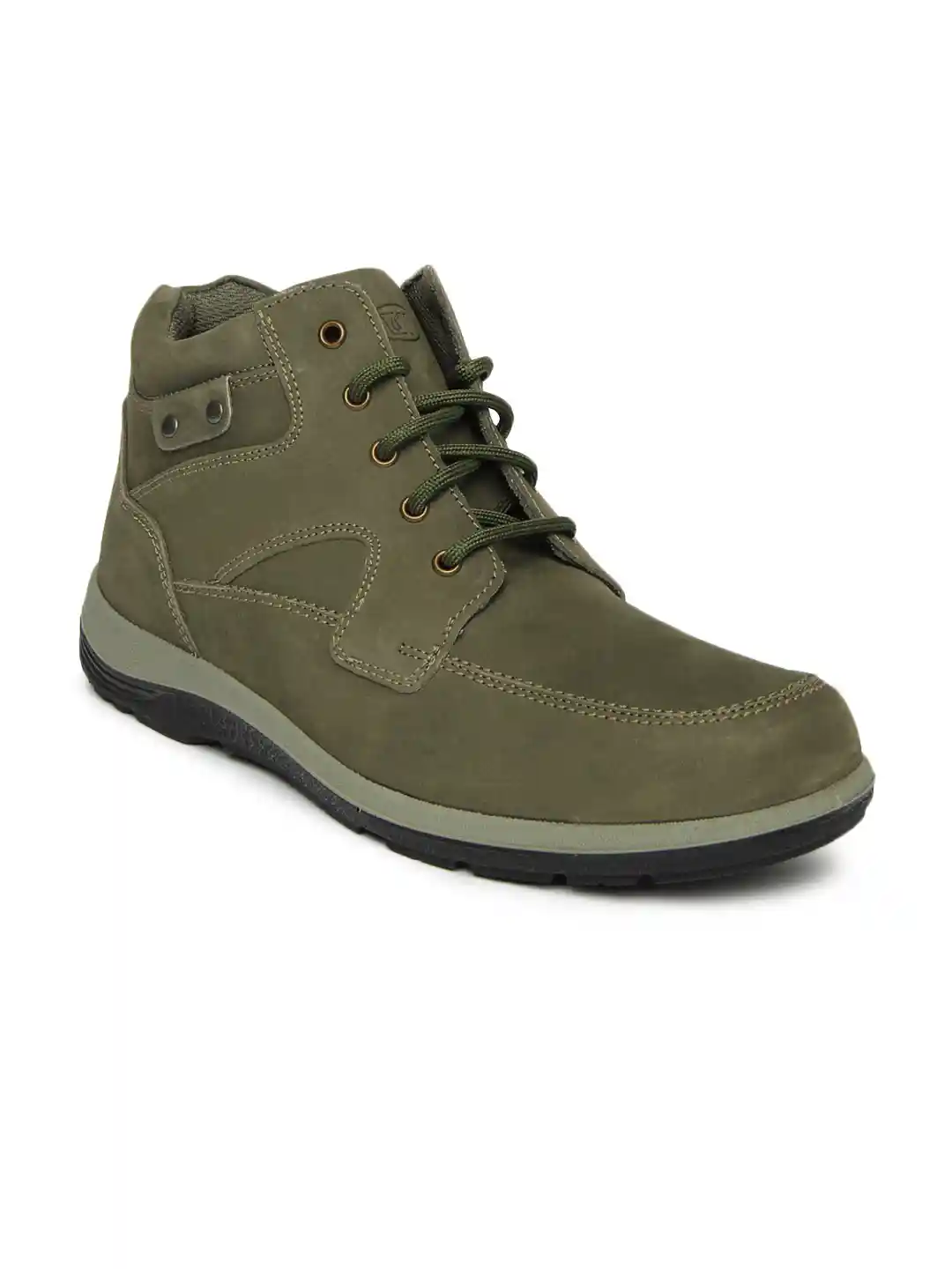 Buy Weinbrenner Men Green Leather Alps Hi-Ankle Trekking Shoes