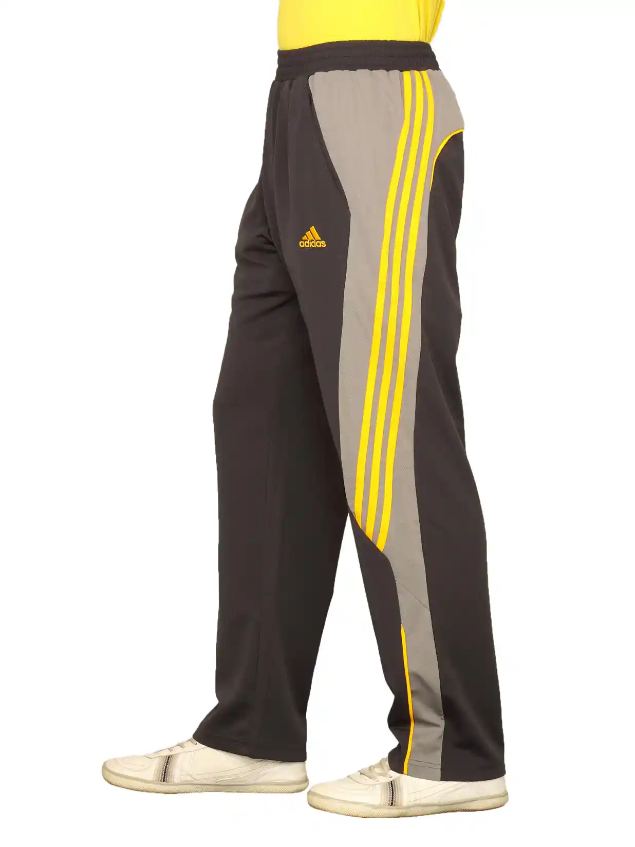 Adidas Yellow Black Striped Pants ADIDAS Men's Shale Yellow Track Pant