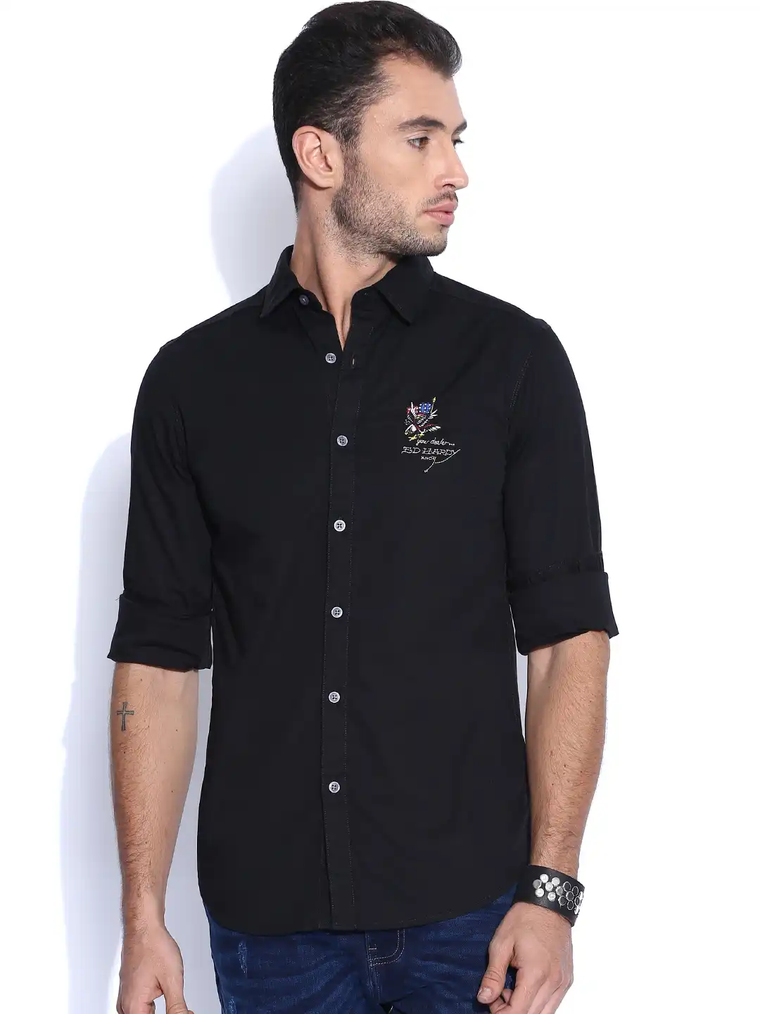 ed hardy dress shirt Eagle Button Up Blue Pinstripe Elevate your look with the Ed Hardy Tee ed hardy button up unisex