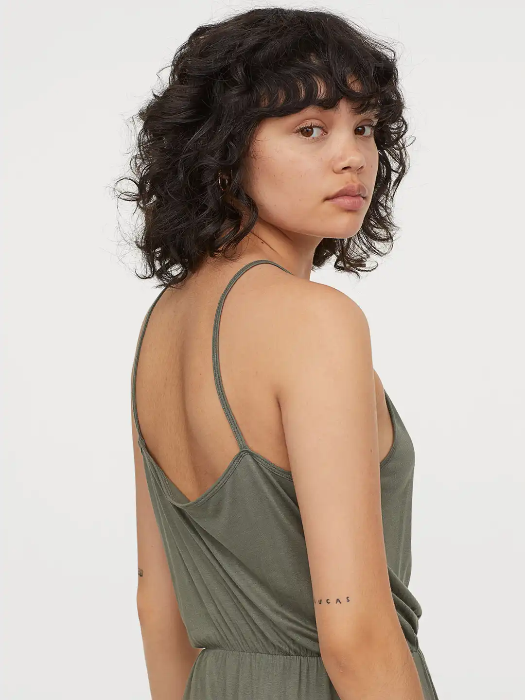 Buy H&M Women Olive Green Solid Maxi Dress - Dresses for Women 10333223 |  Myntra