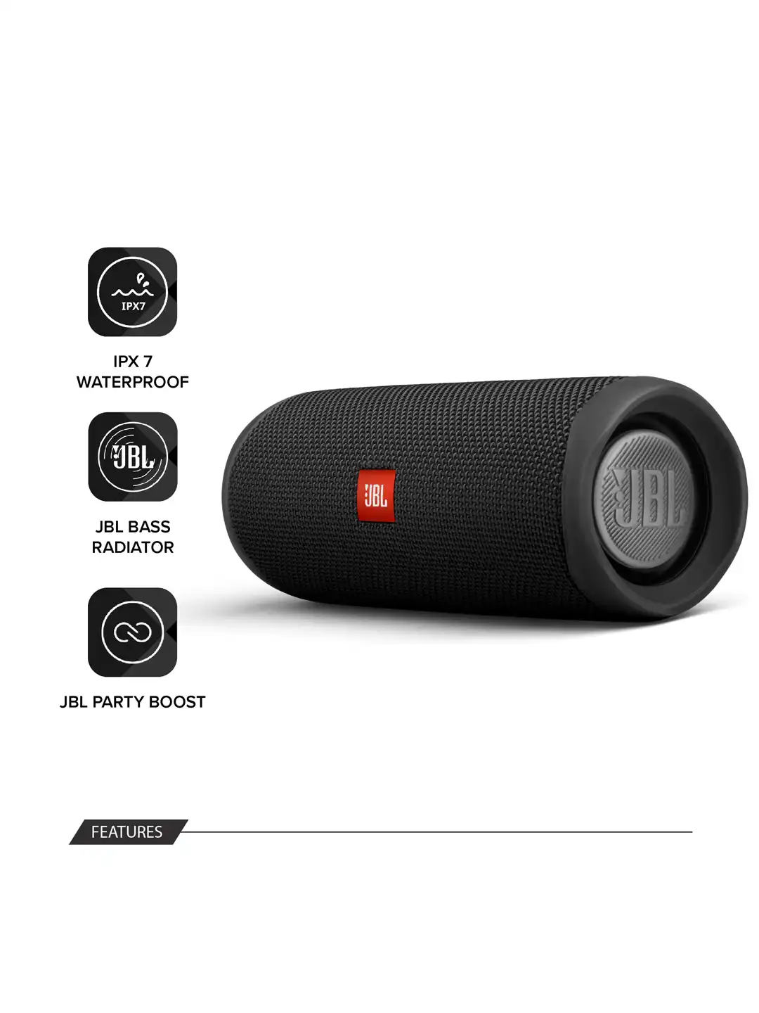 Buy JBL Flip 5 Portable Waterproof Speaker (Black) - Speakers for