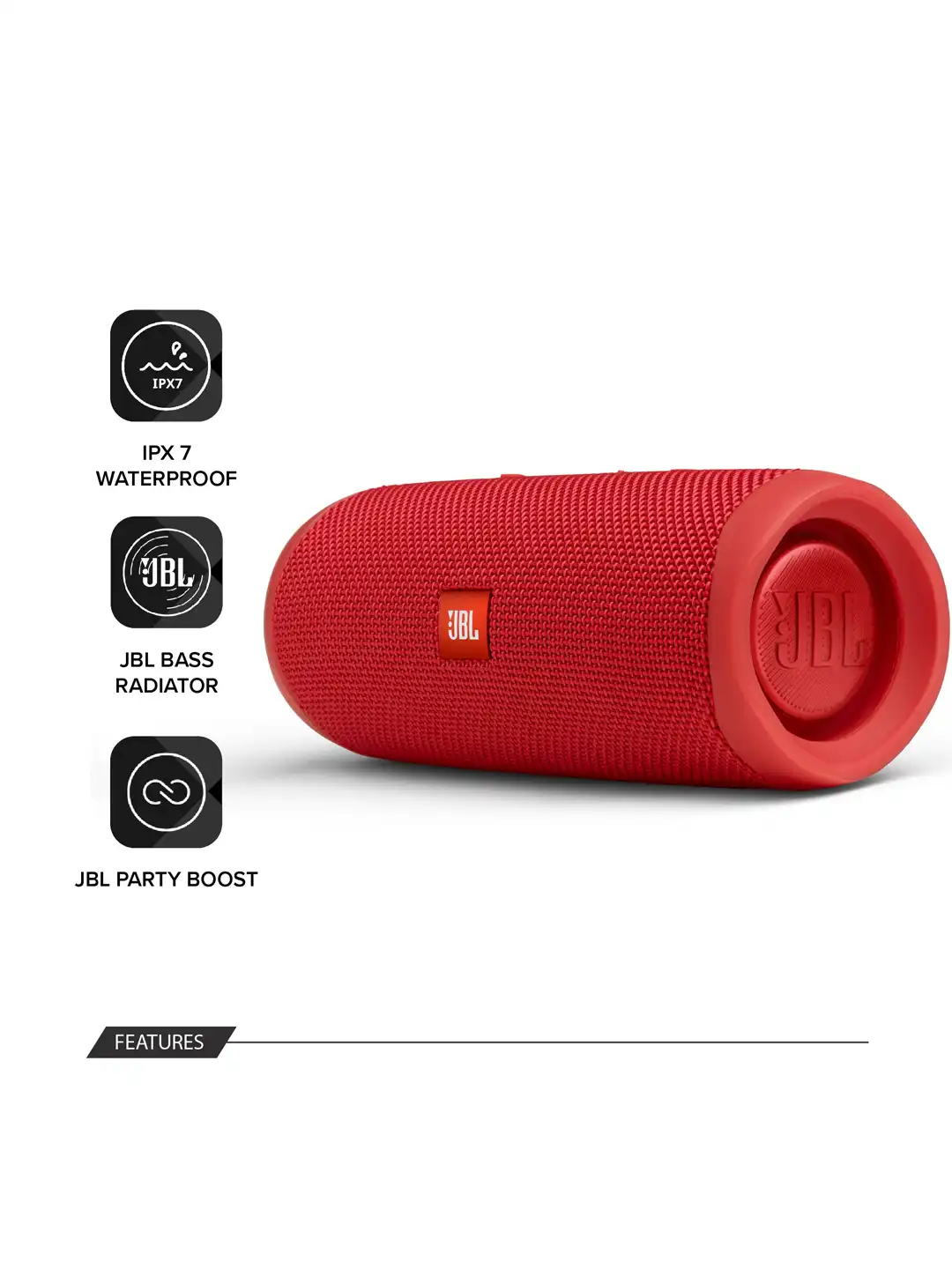 Buy JBL Flip 5 Portable Waterproof Speaker (Red) - Speakers for