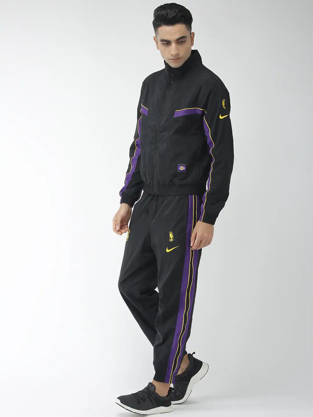 希少 美品 vintage LAKERS S/S tracksuit Buy Nike Men Black Solid Loose Fit As Los Angeles Lakers NBA
