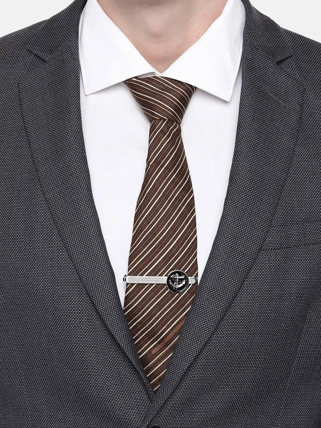 Buy Peora Men Silver-Toned 316L Stainless Steel Anchor Simple