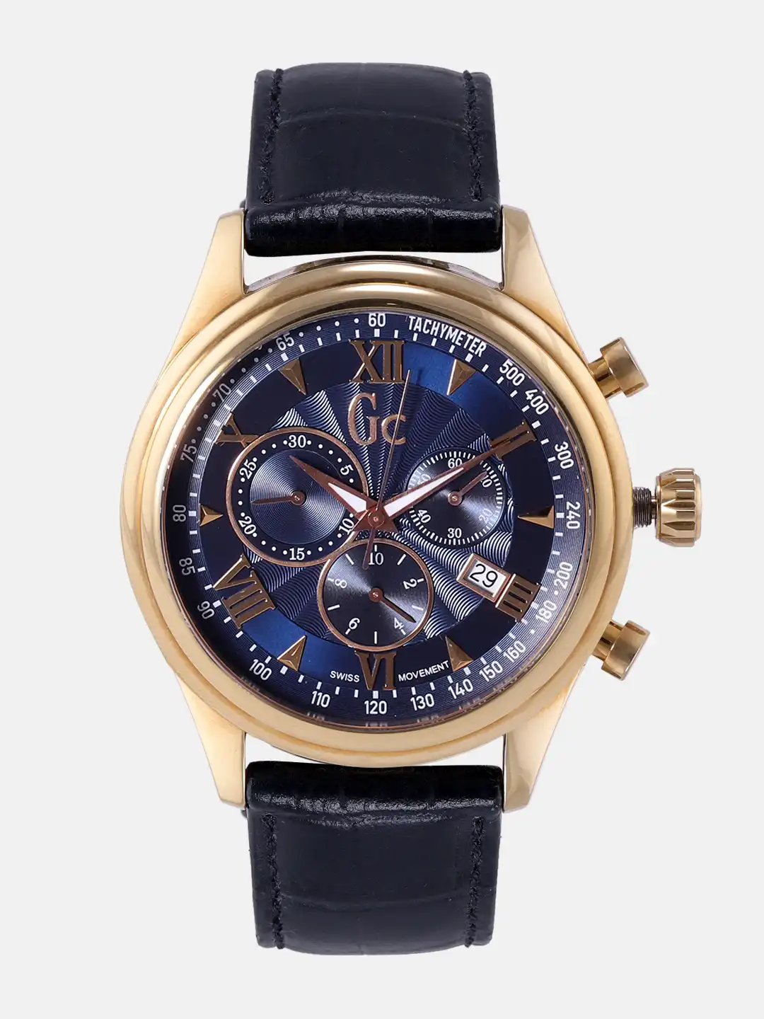 Buy Guess Collection Round 44mm Blue Dial Analog Men Watch