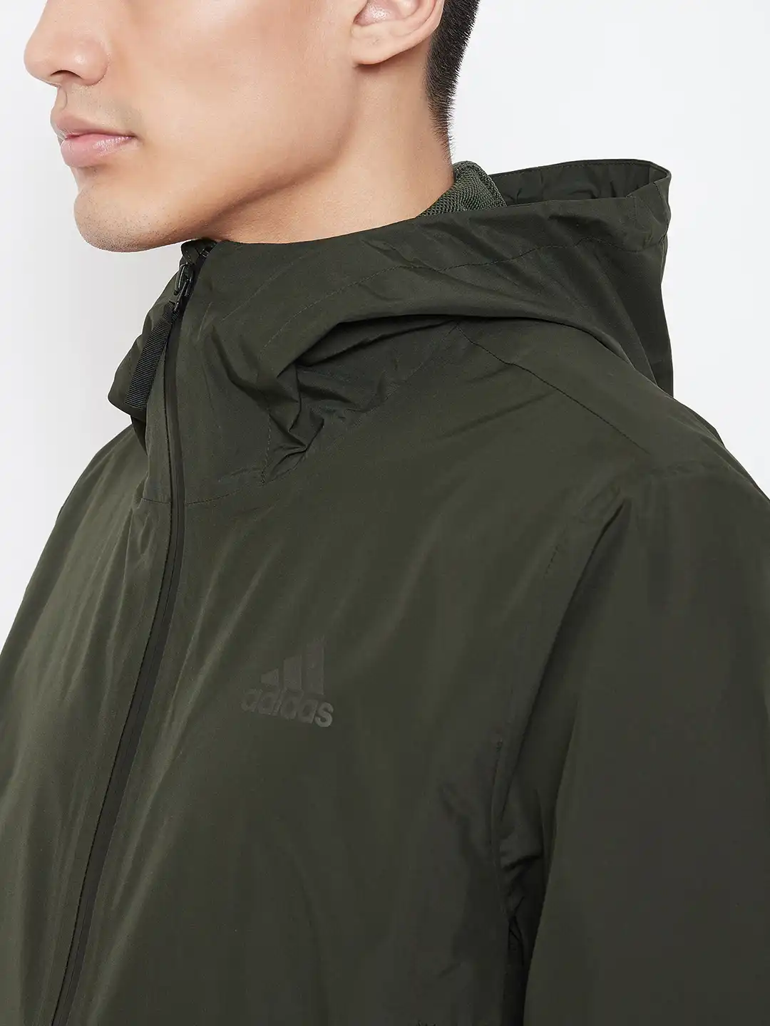 Buy ADIDAS Men Olive Green BSC Climaproof Outdoor Rain Jacket