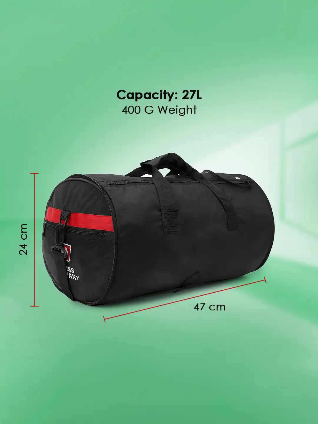 Buy SWISS MILITARY Unisex Black Foldable Duffel Bag - Duffel Bag