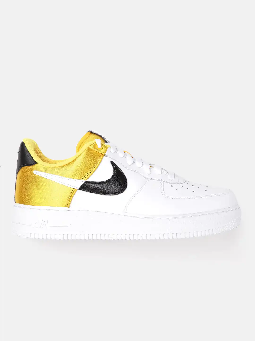 Buy Nike Men White & Yellow Colourblocked Air Force 1'07 LV8 1
