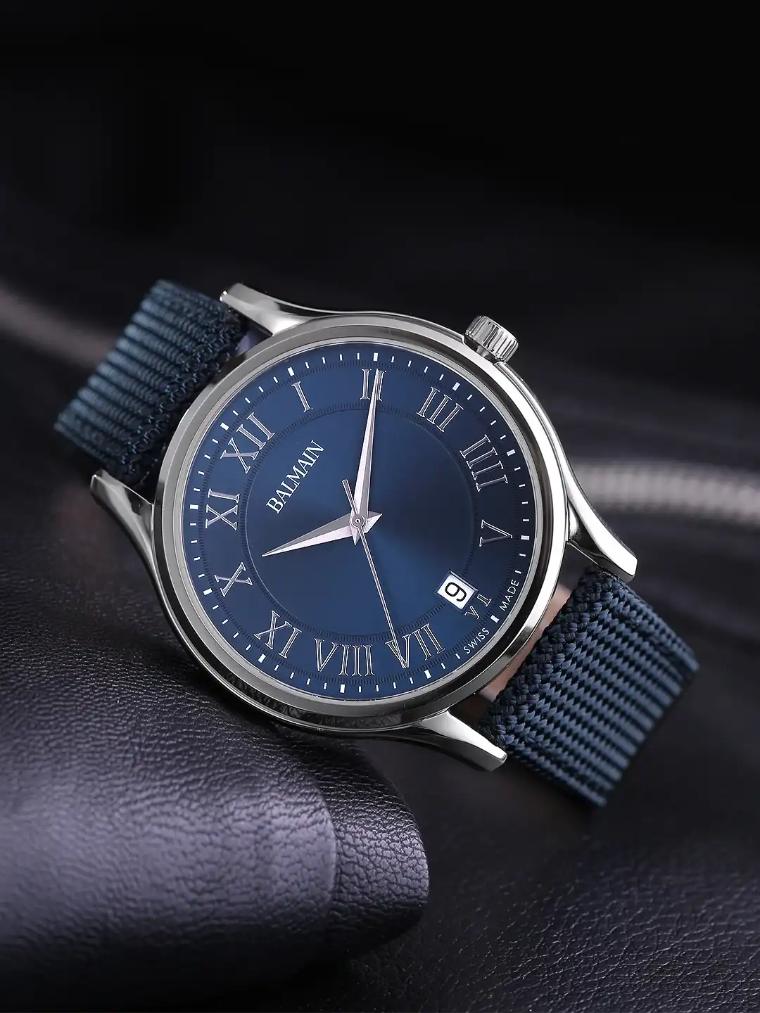 Buy Balmain BELEGANZA GENT II Men Navy Blue Swiss-Made Analogue