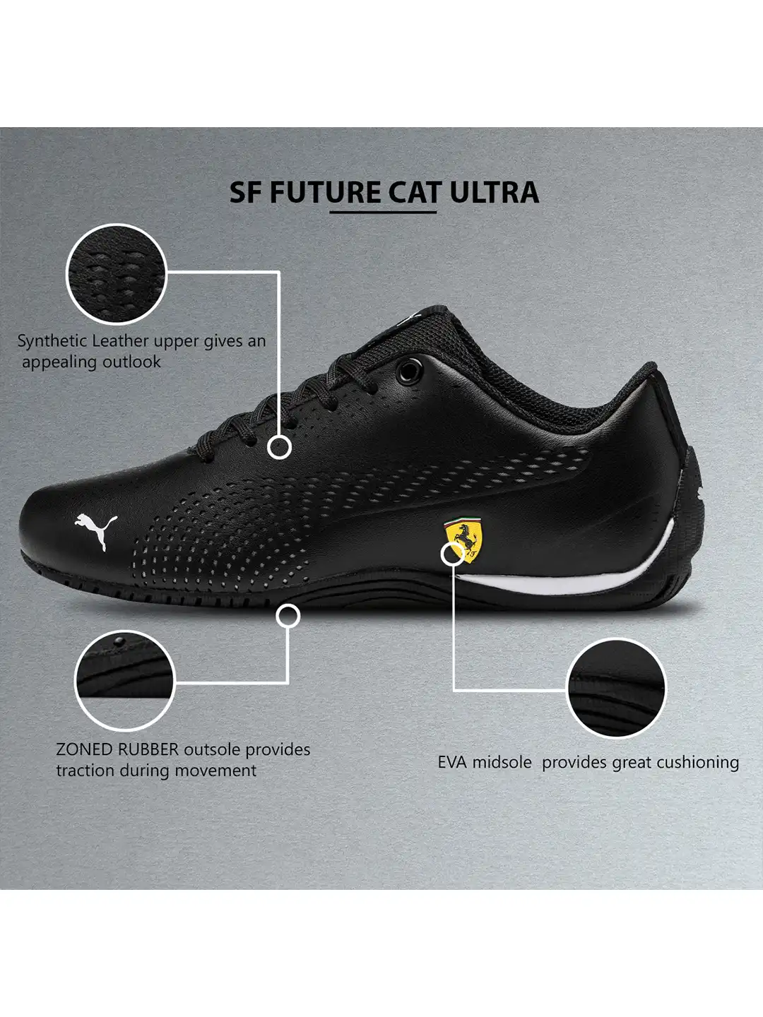 Buy PUMA Motorsport Kids Black SF Drift Cat 5 Ultra II JR Sneakers