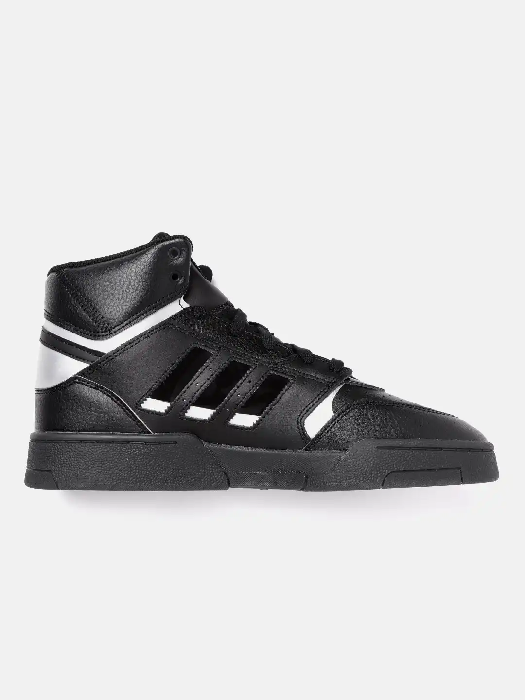 Buy ADIDAS Originals Men Black Drop Step Perforated Mid-Top