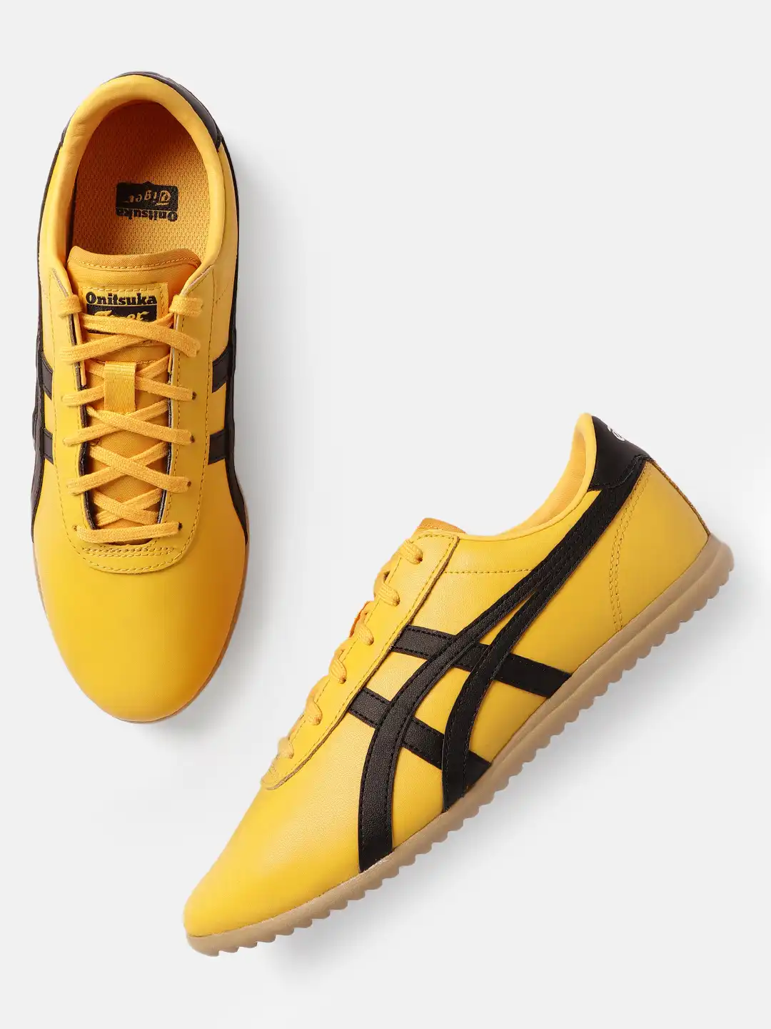 Buy Onitsuka Tiger Unisex Yellow Leather Sneakers Tai-Chi-Reb