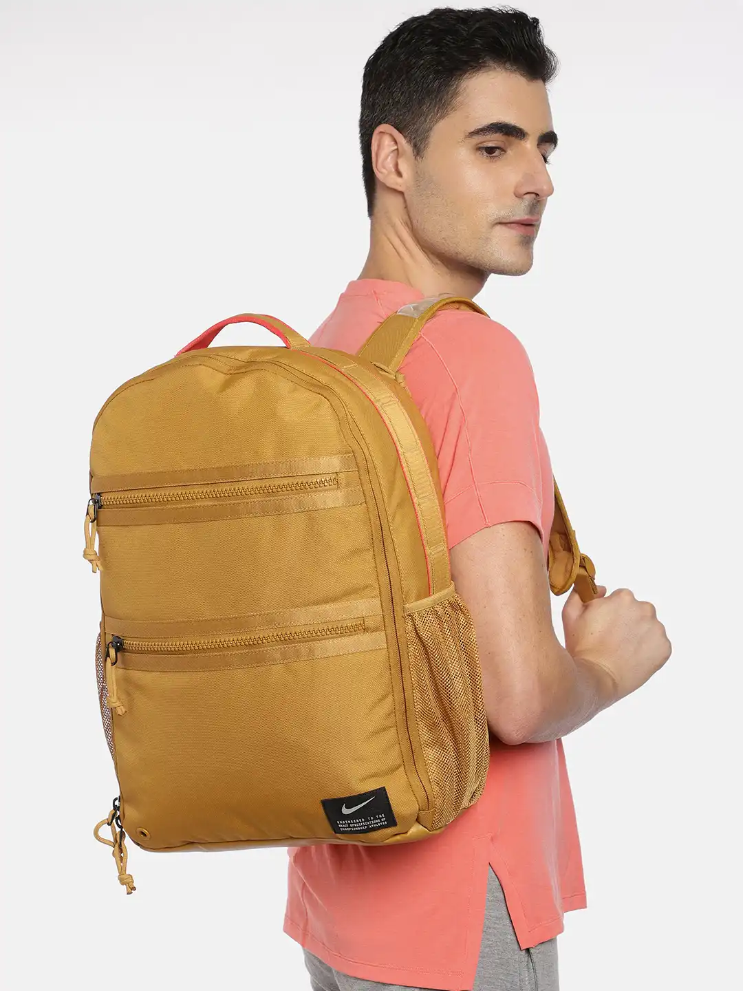 Buy Nike Men Yellow Solid Backpack - Backpacks for Men 11547540 | Myntra