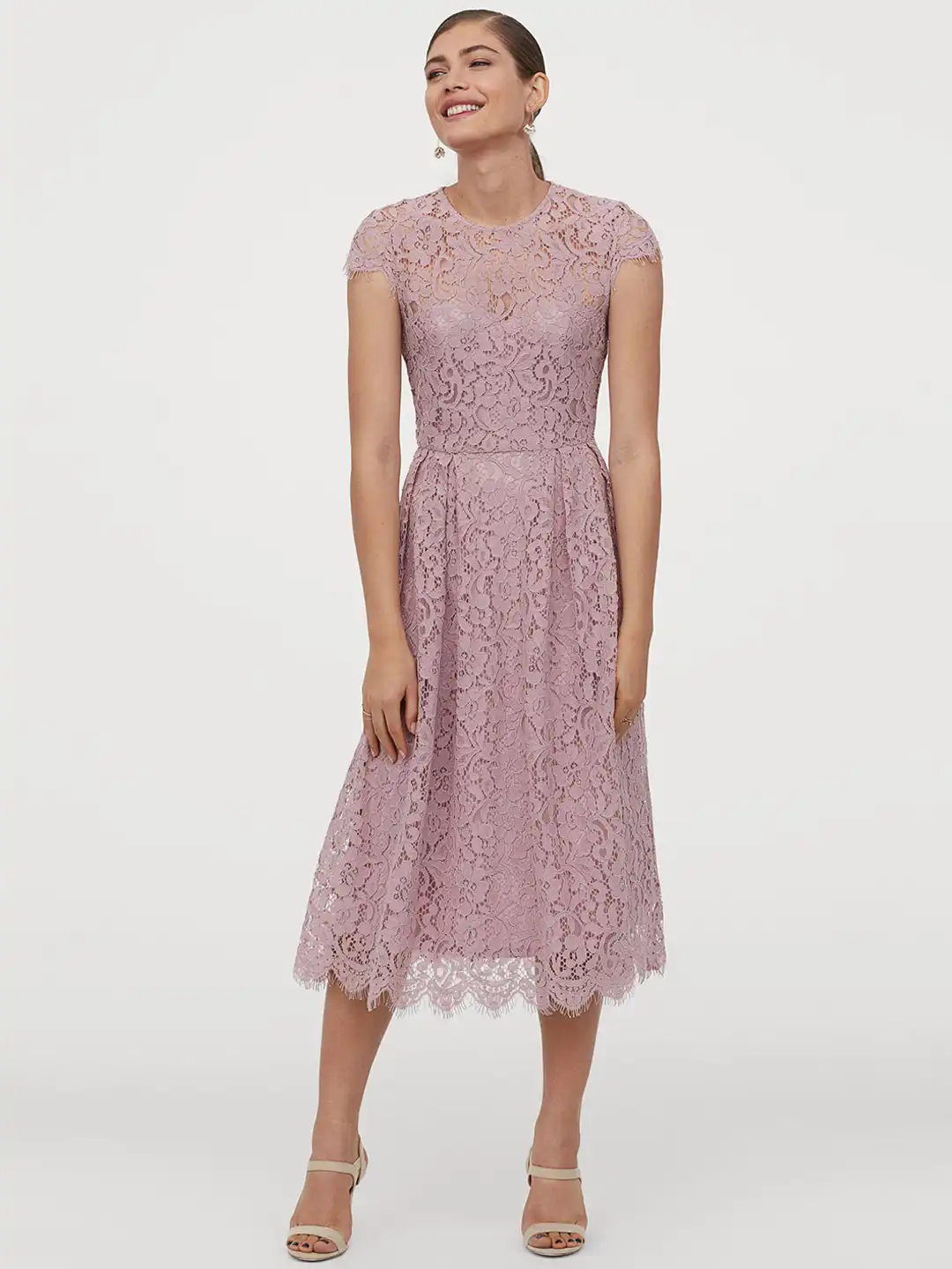 h&m pink lace dress Giambattista Valli X H&M HM Short Tulle Lace Dress Pink UK14 / US10 / EUR 40 New