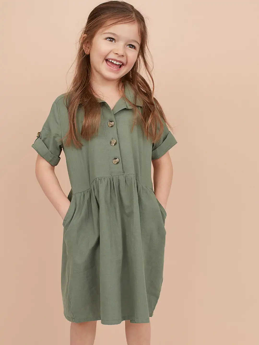 h&m olive green shirt dress Ladies - Textured-Knit Maxi - Size: XS down front and adjustable waist tie H&M lime green shirt dress.