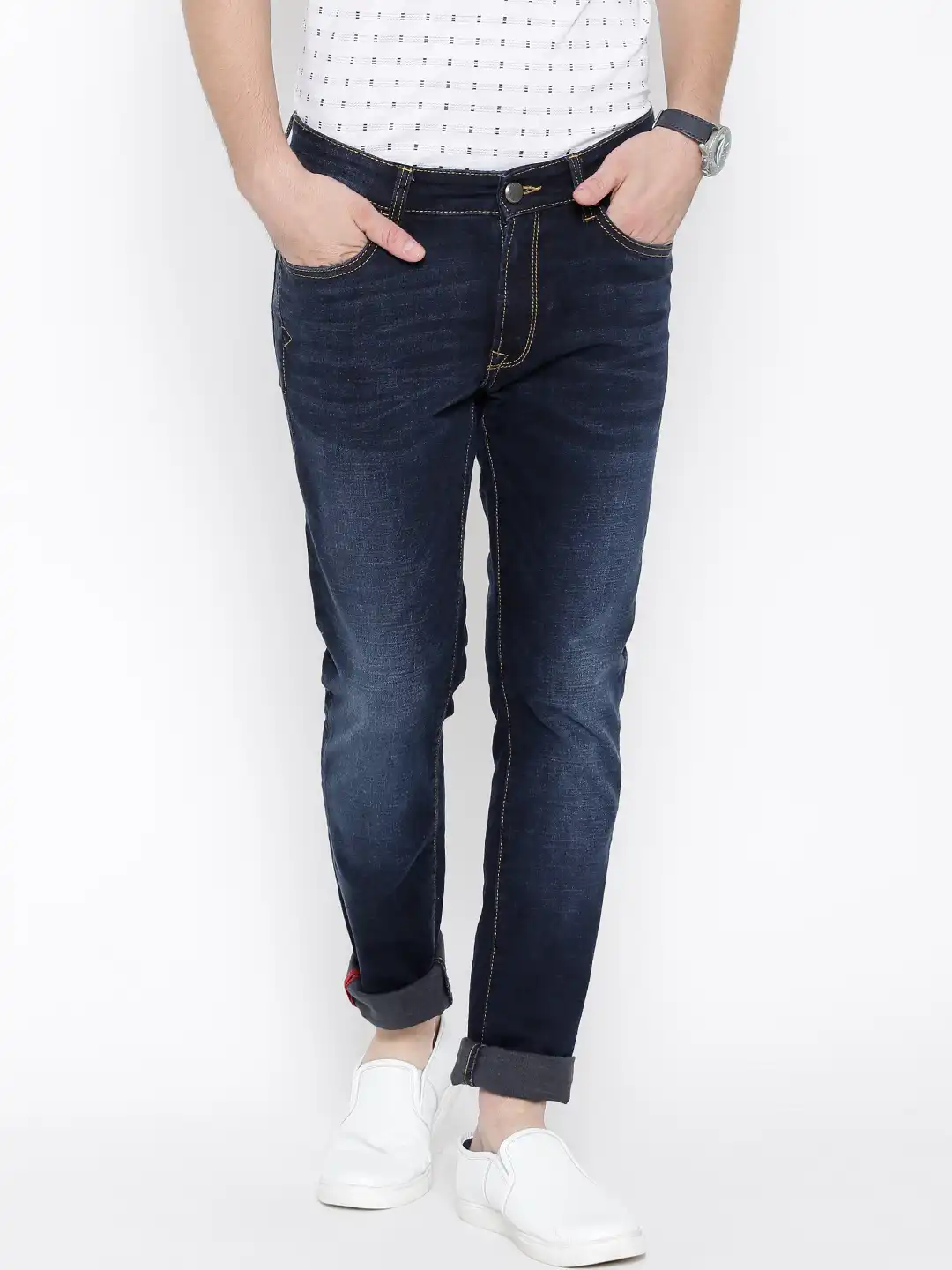 Buy Arrow Sport Navy James.D Slim Fit Jeans - Jeans for Men
