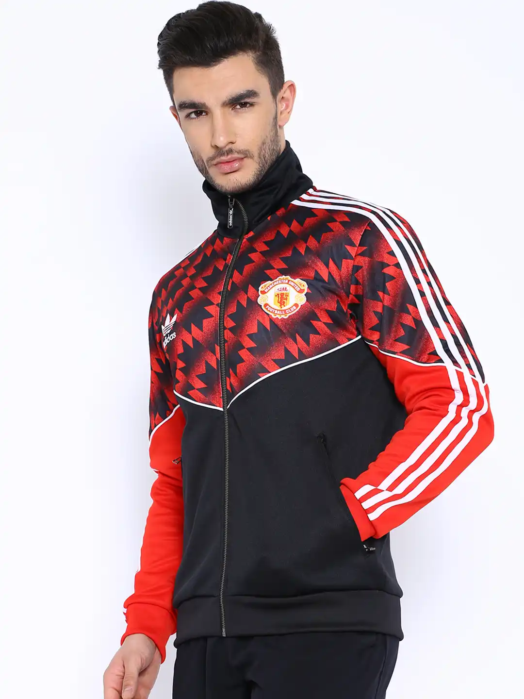 Buy ADIDAS Original Black & Red Printed Manchester United Football
