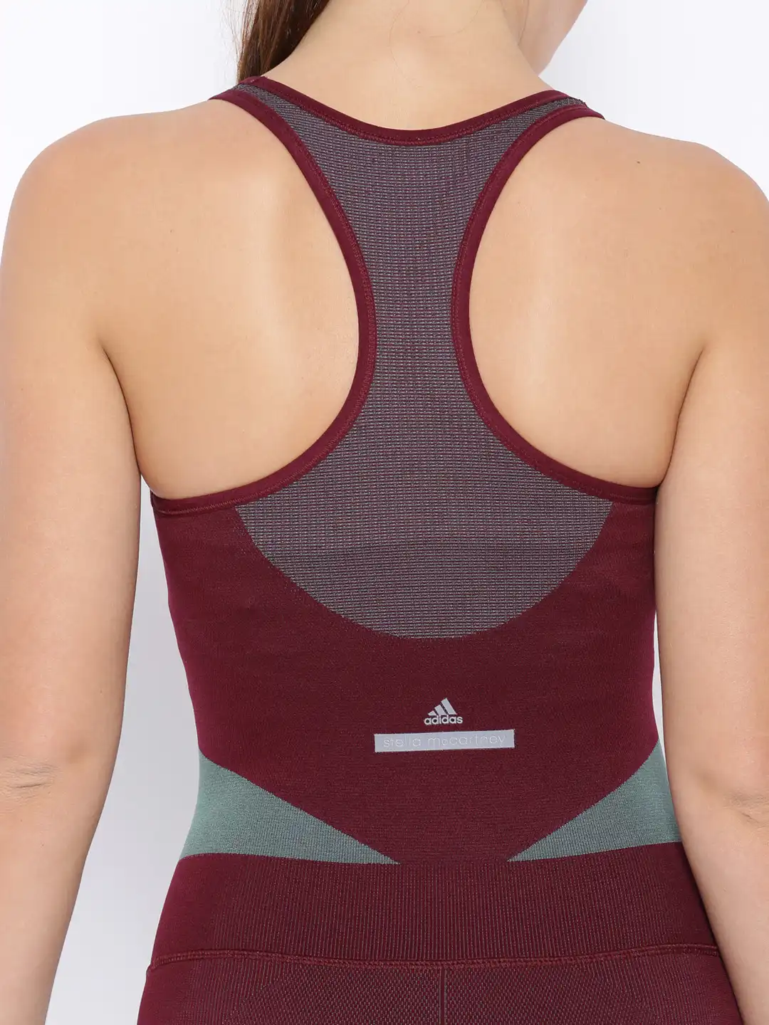 Buy Stella McCartney by ADIDAS Burgundy Yoga Seamless All-in-One