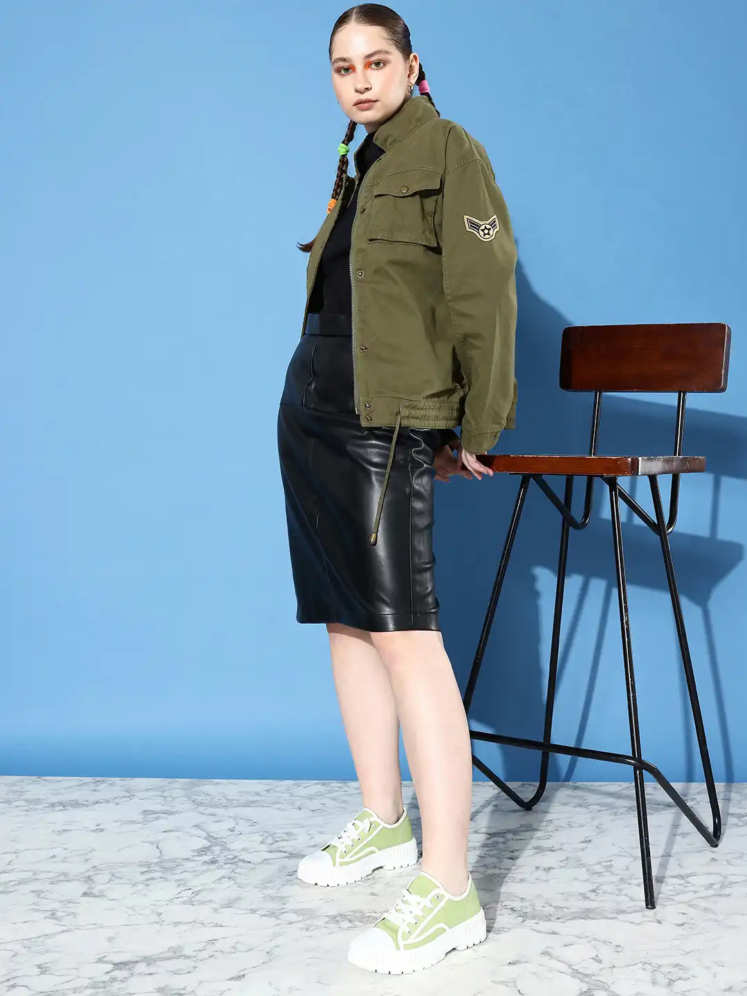 Buy Roadster Women Olive Green Antiviral Protective Finish Solid